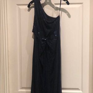 Sequined Aline David Meister gown Navy blue Size 4